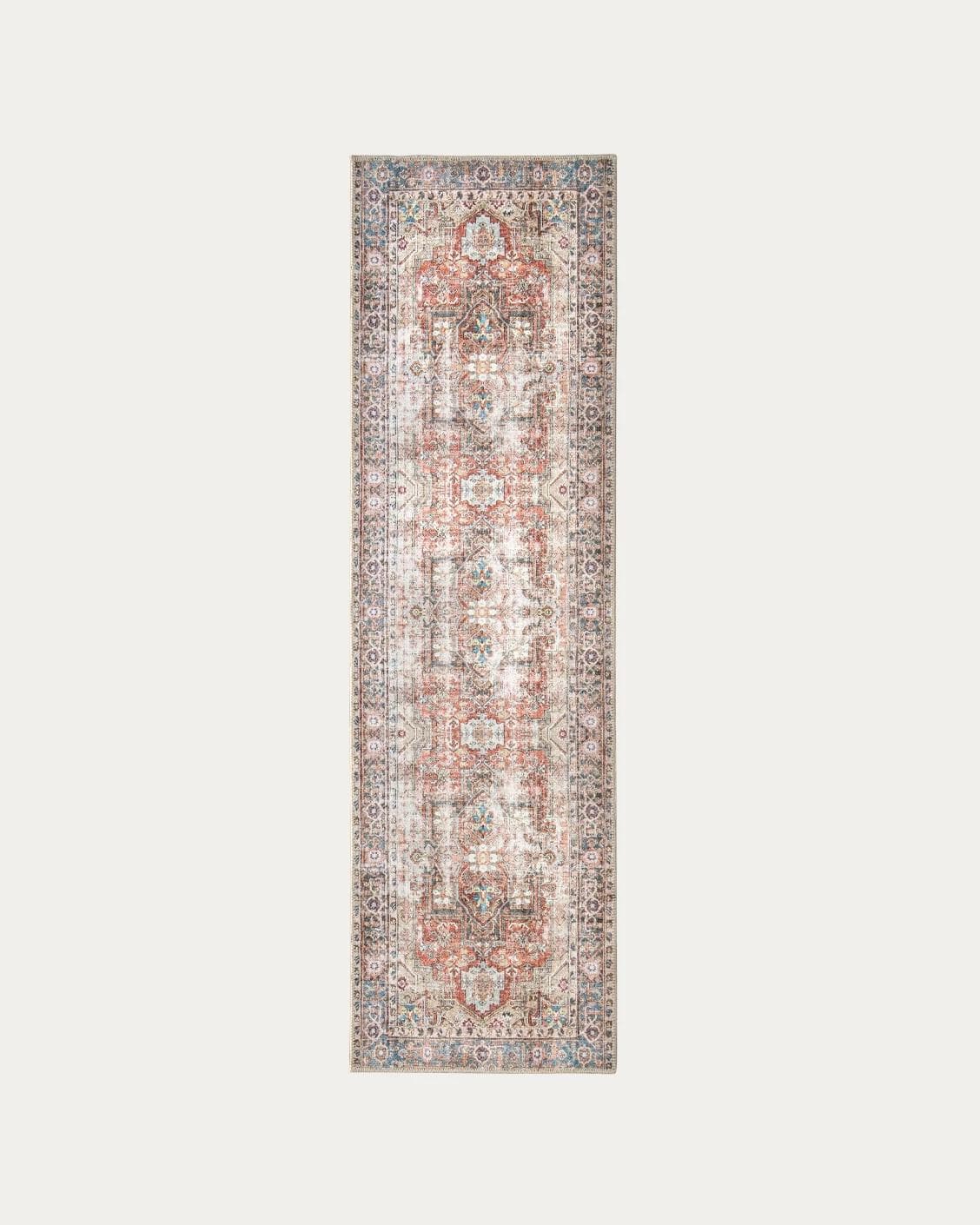 Vince Rouge carpets in red and multicolour, shown in a product top view as image 1