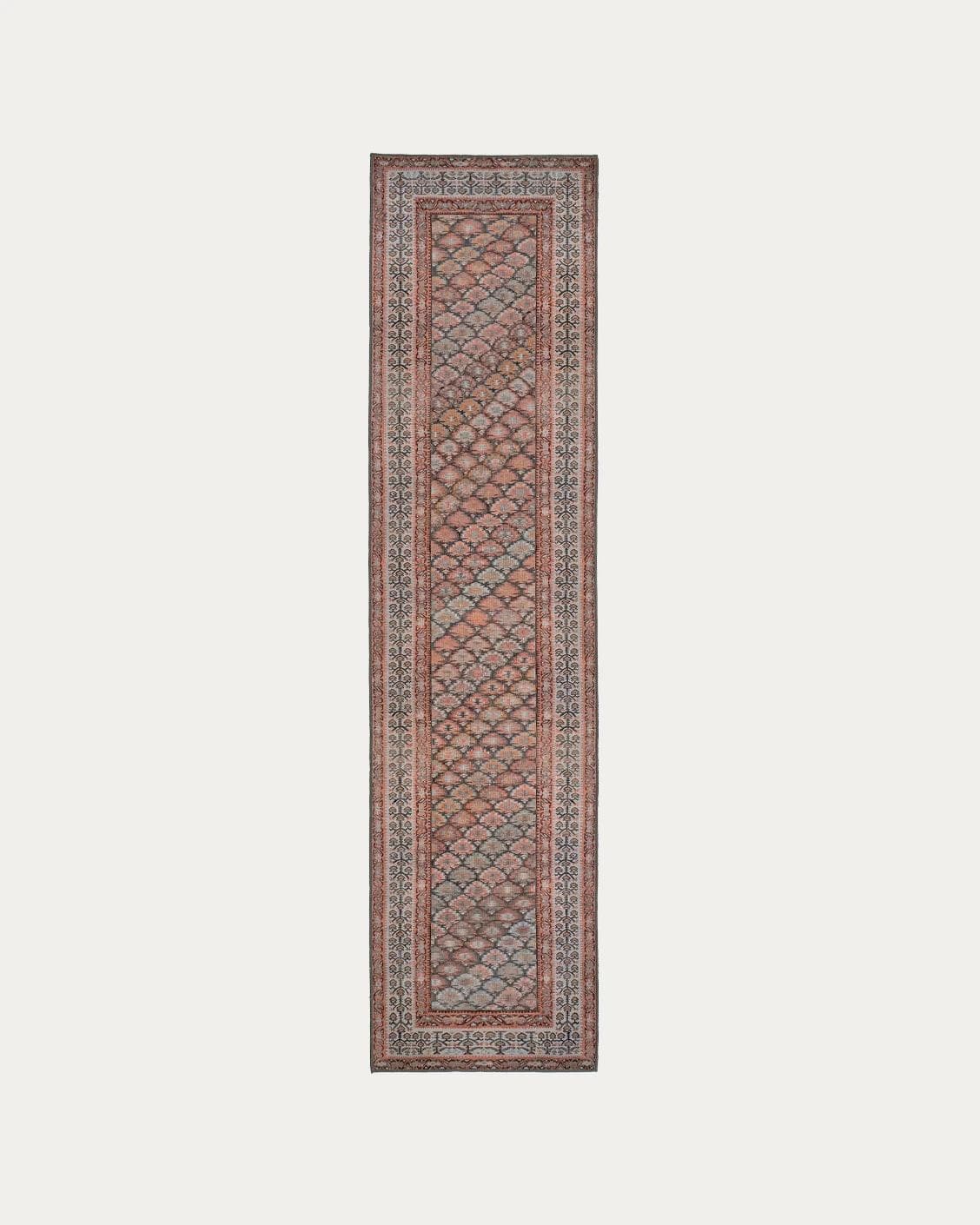 Vincent Copper carpets in taupe, orange and multicolour, shown in a product top view as image 1