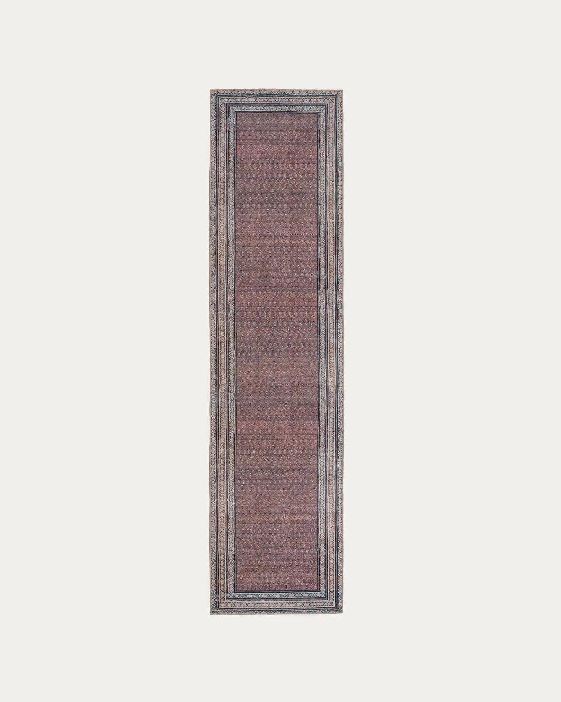 Vincent Coral carpets in red and multicolour, shown in a product top view as image 1