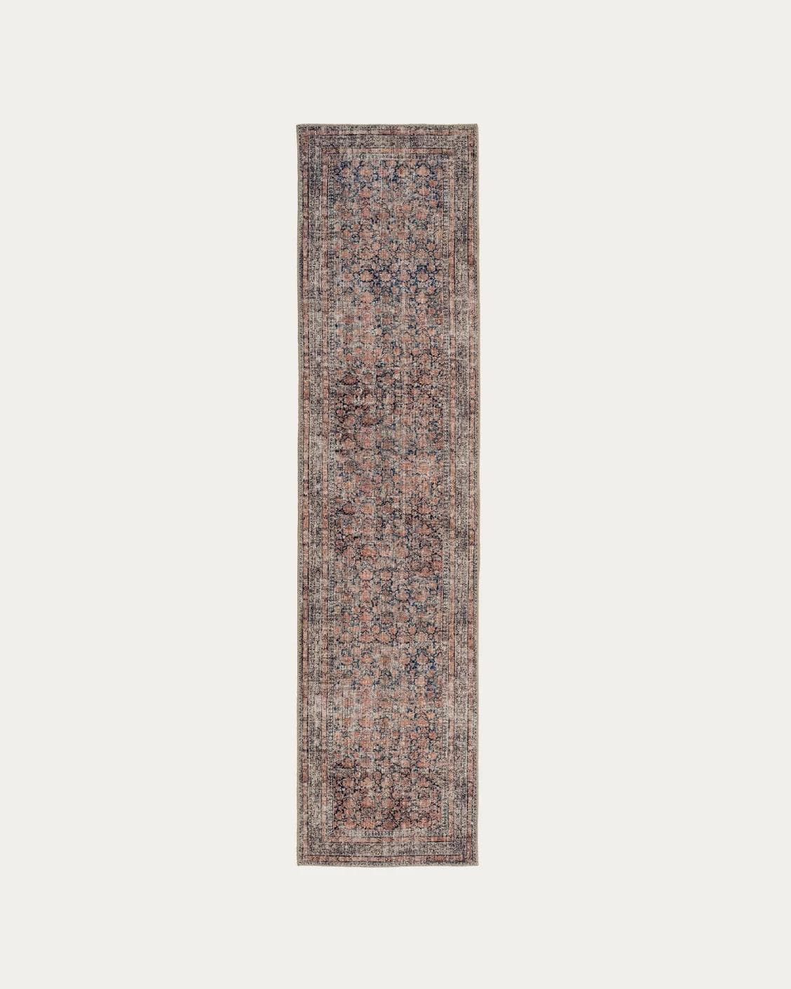 Vincent Terracotta carpets in rust and multicolour, shown in a product top view as image 1