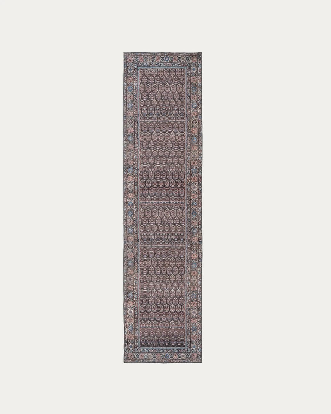 Vincent Umber carpets in red, blue and multicolour, shown in a product top view as image 1