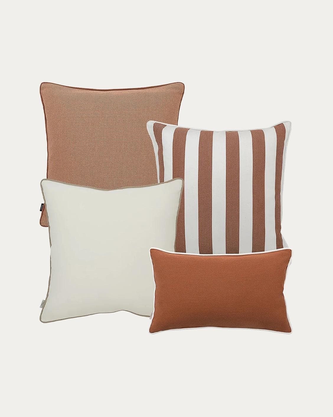 Vion Bundle outdoor bundles in rust and ivory, shown in a product as image 1