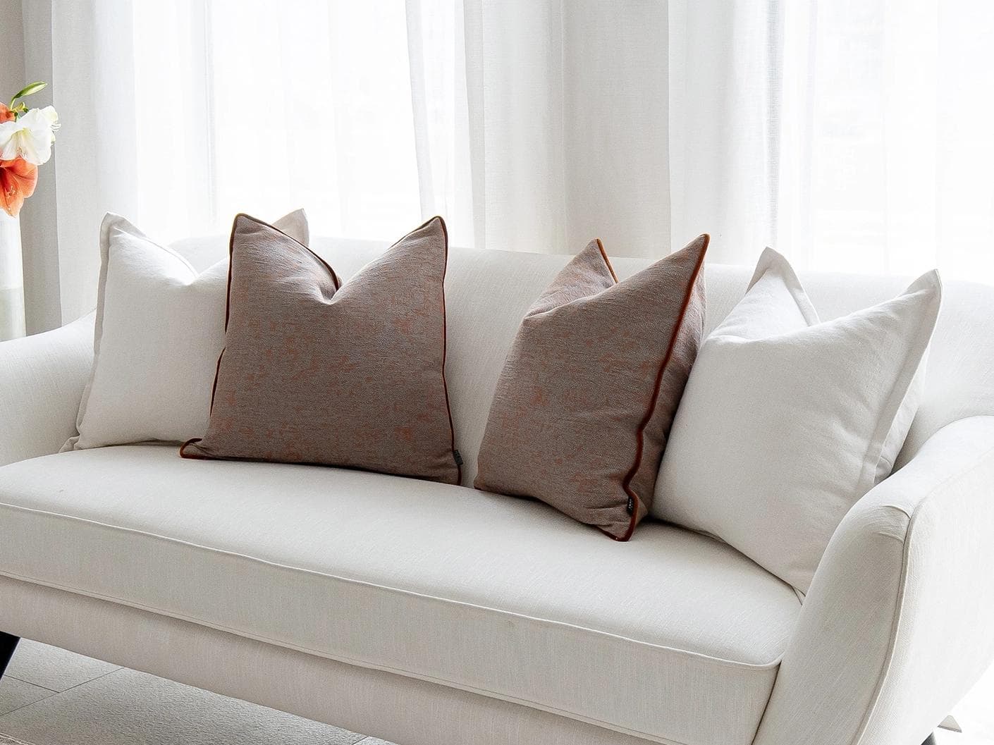 Eloise Bundle bundle - indoor in white and orange, shown in a lifestyle right view as image 2