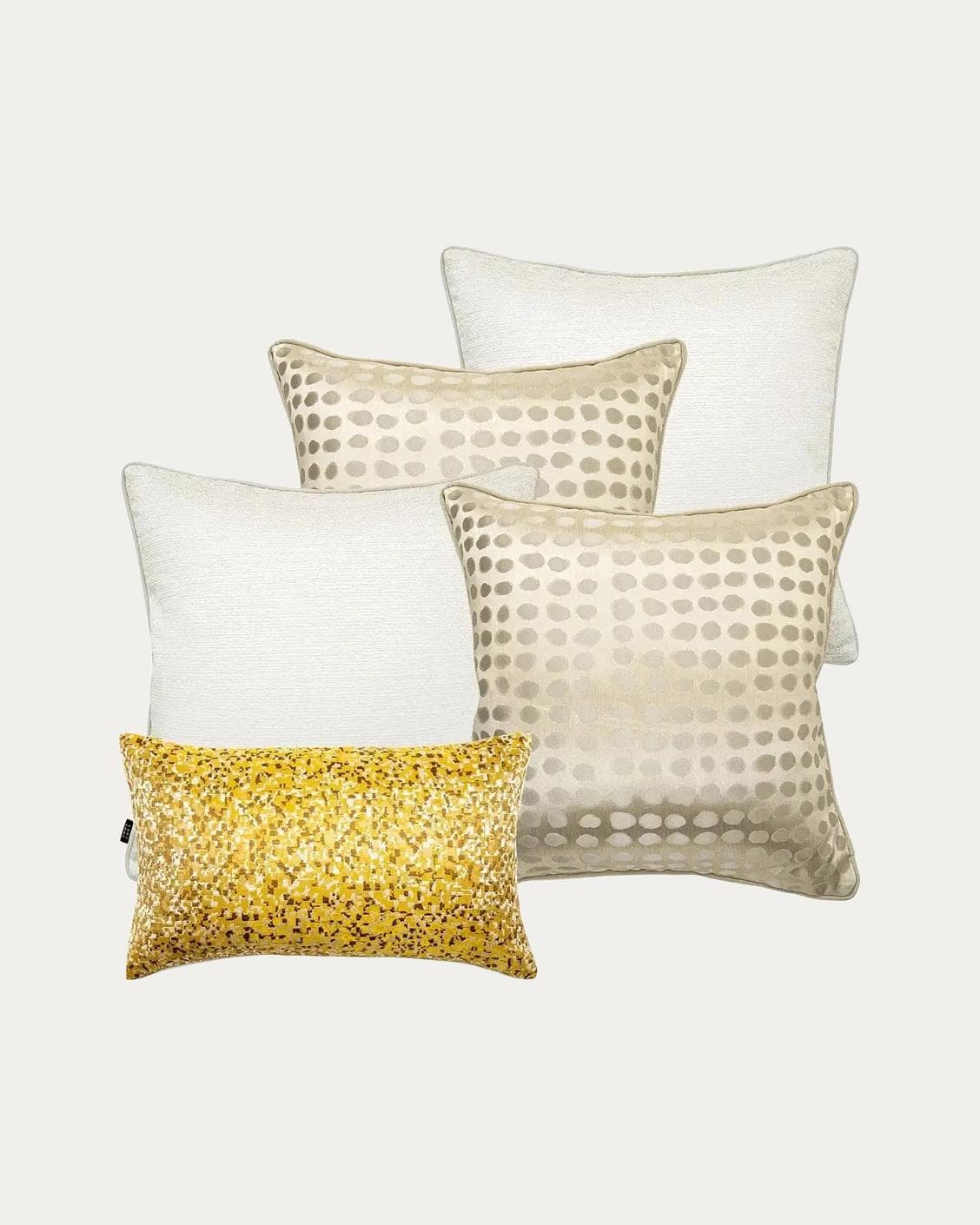 Valentina Bundle bundle - indoor in white, gold, yellow and beige, shown in a product front view as image 1