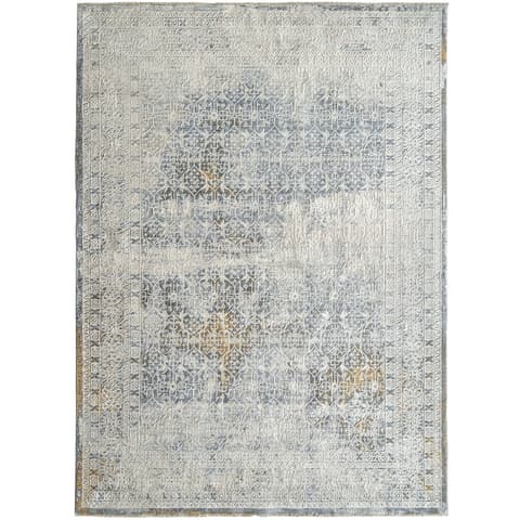 William Sandy carpets in beige, yellow and grey, shown in a product top view as image 1