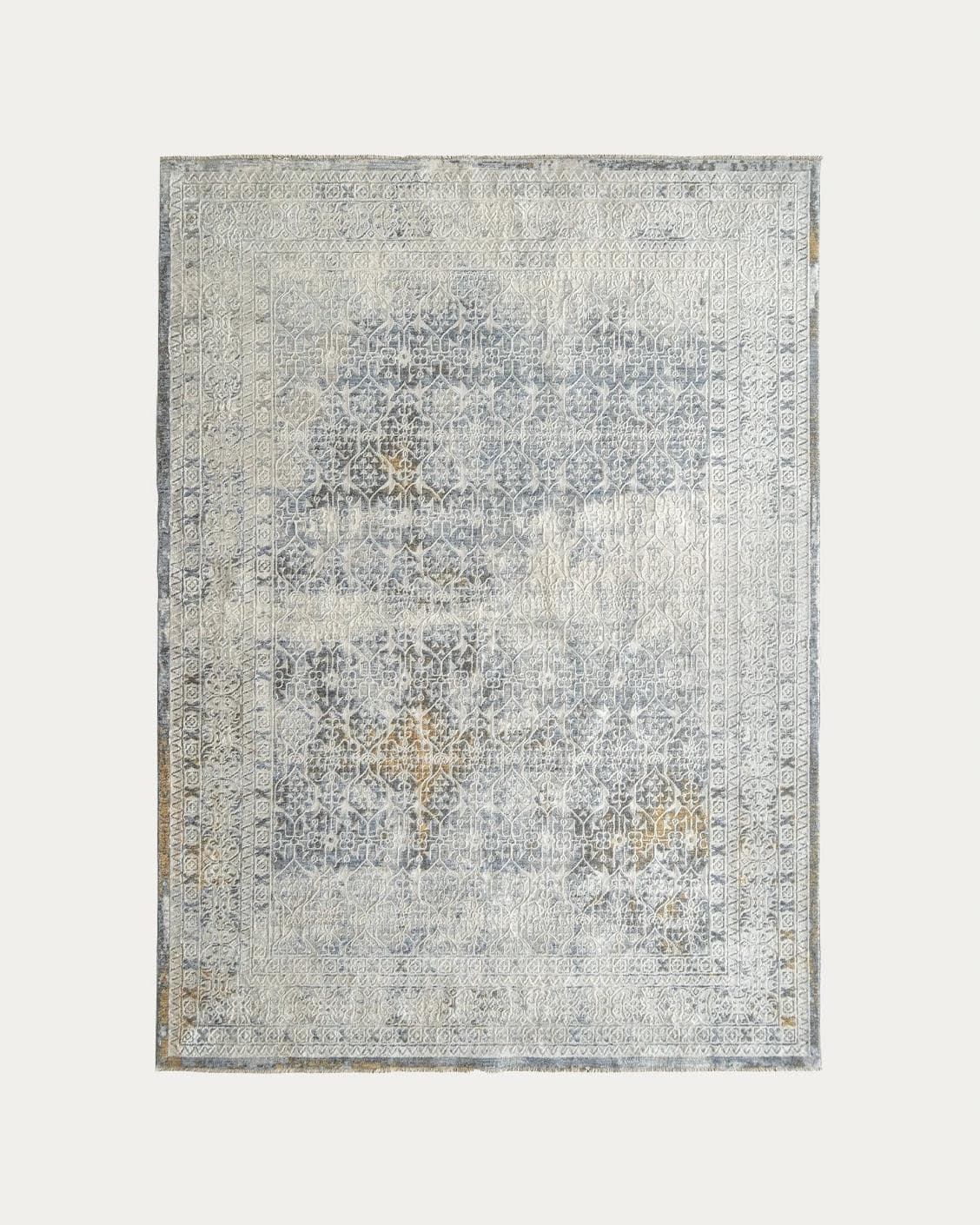 William Sandy carpets in beige, yellow and grey, shown in a product top view as image 1