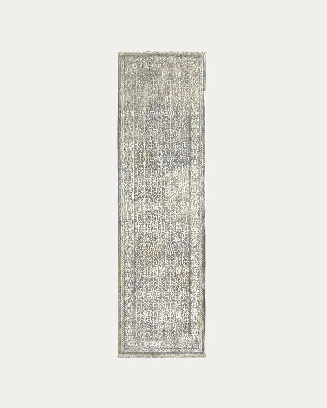 William Sandy carpets in beige, yellow and grey, shown in a product top view as image 1