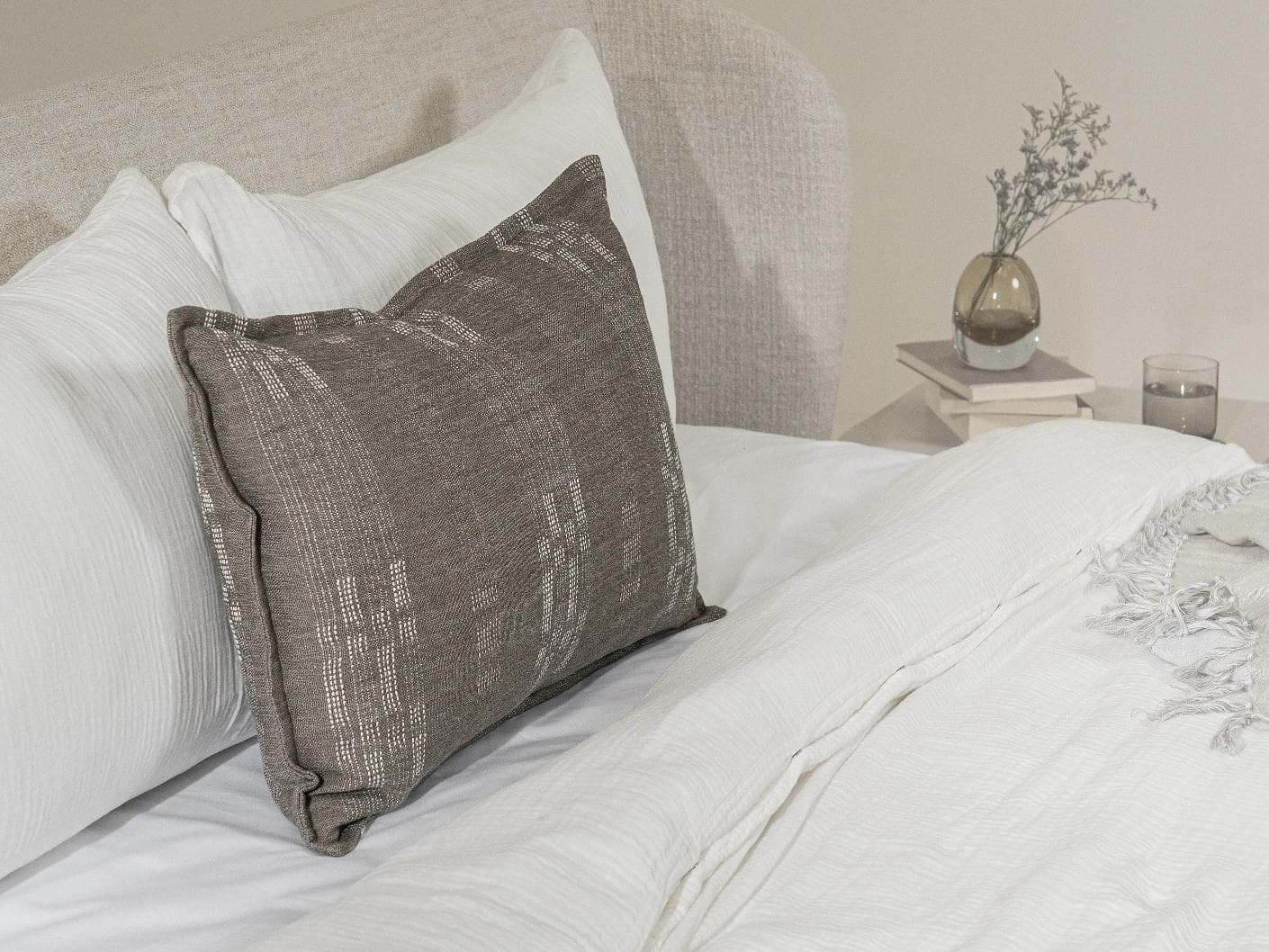 Yon Laurent III cushion, shown in a lifestyle left view as image 4