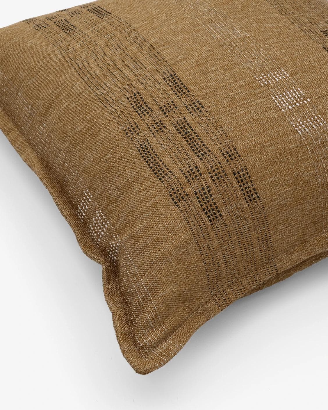 Yon Ochre cushion in ochre brown, shown in a product top view as image 9