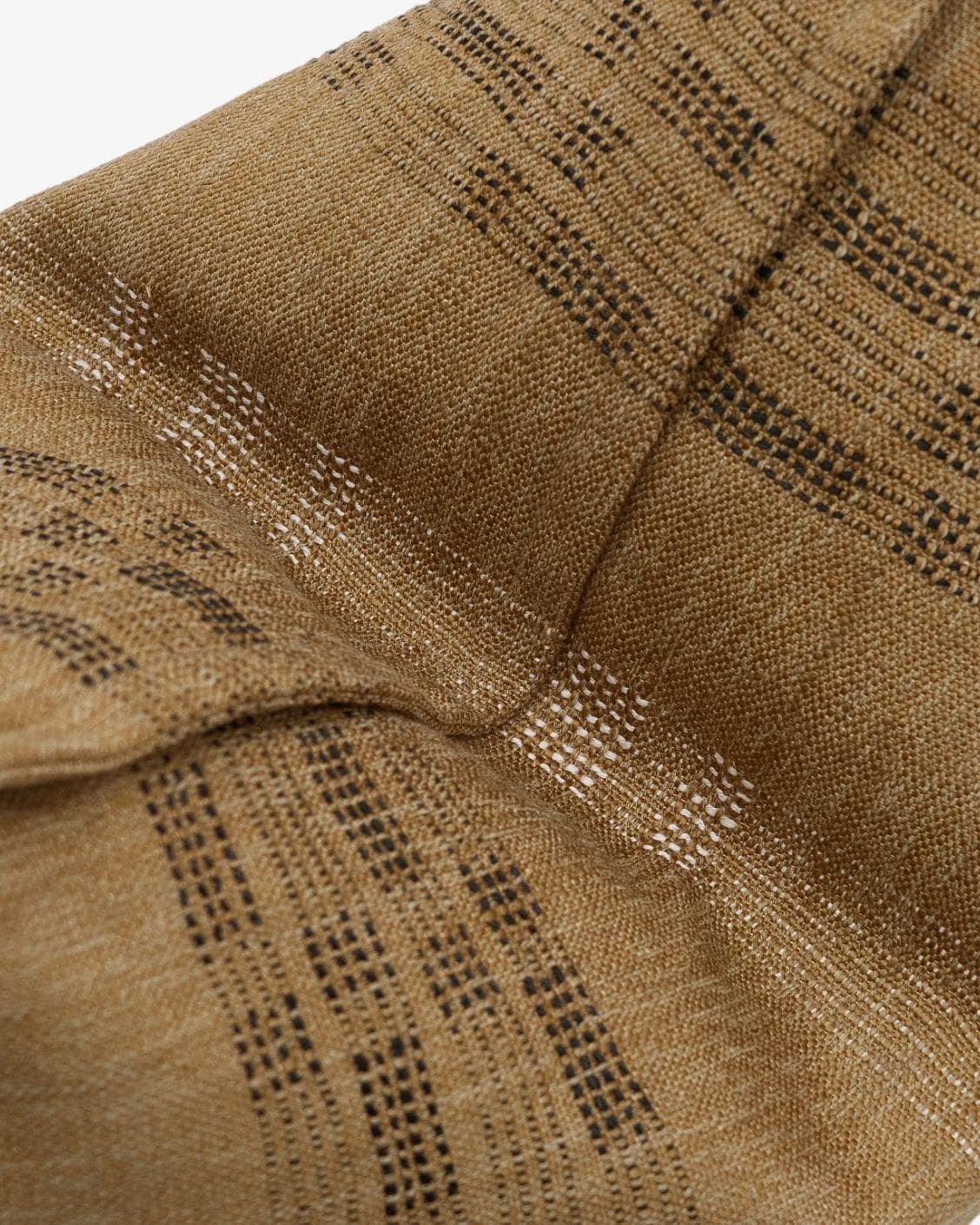 Yon Ochre cushion in ochre brown, shown in a product top view as image 10