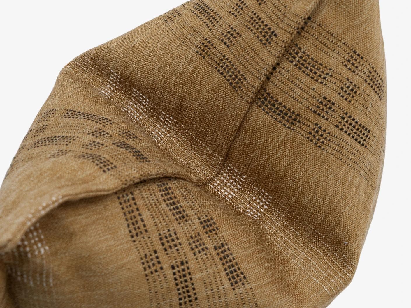 Yon Ochre cushion in ochre brown, shown in a product top view as image 10