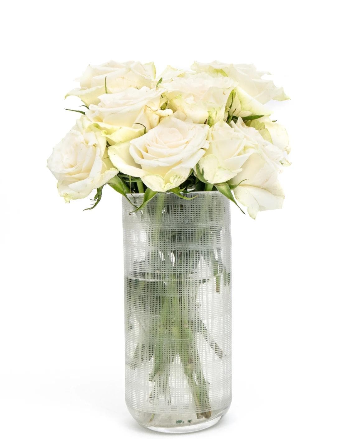 Zaha Bundle vases in white and translucent, shown in a product front view as image 10