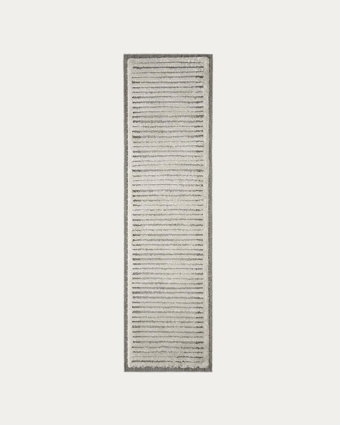 Zahra Alba carpets in ivory and grey, shown in a product top view as image 1
