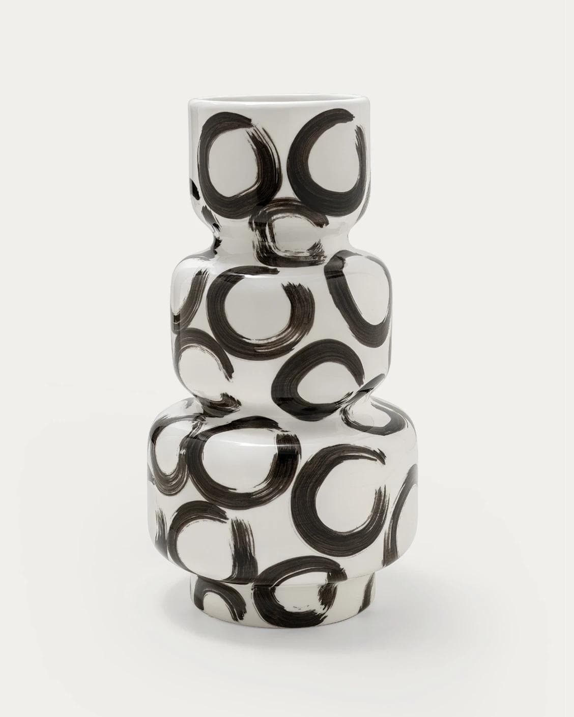 Zara Arneson vases in white and black, shown in a product front view as image 1