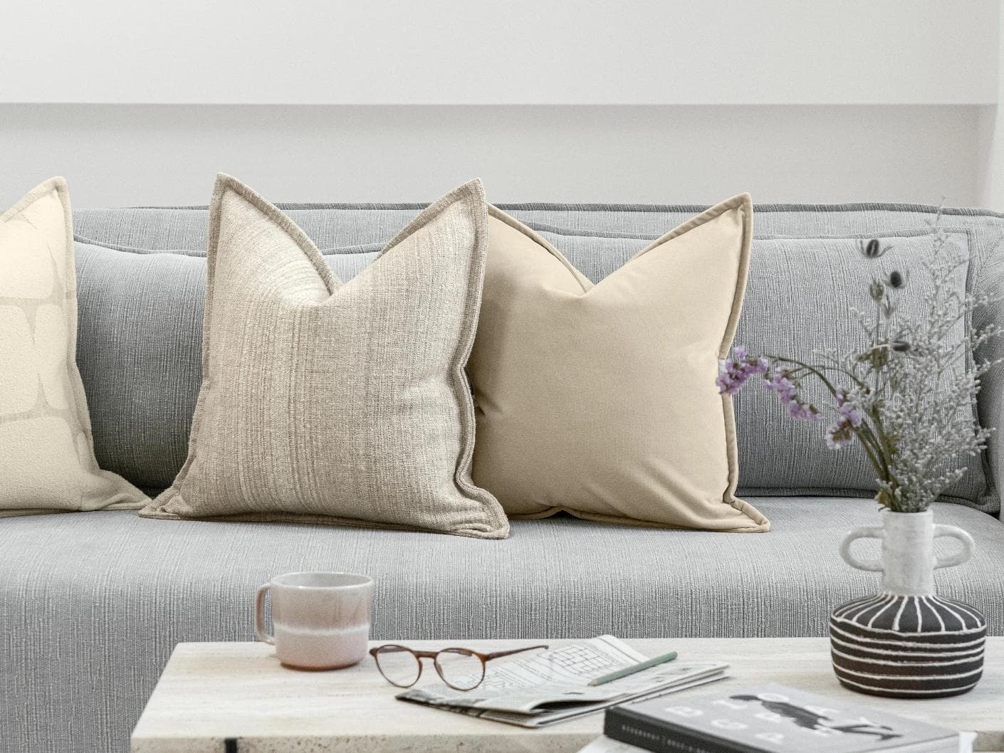 Zarrin Bundle cushion, shown in a lifestyle front view as image 5
