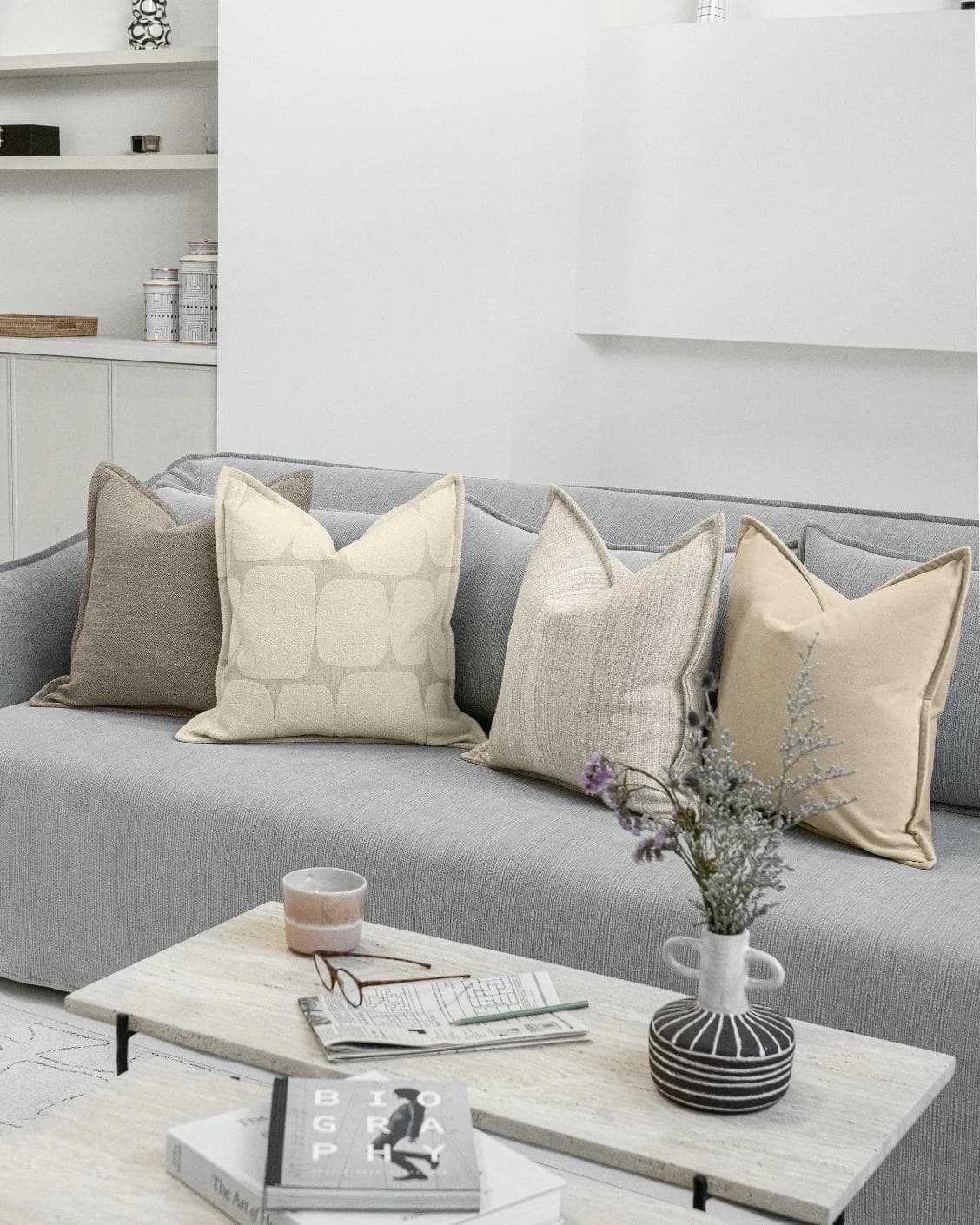 Zarrin Bundle cushion, shown in a lifestyle right view as image 2