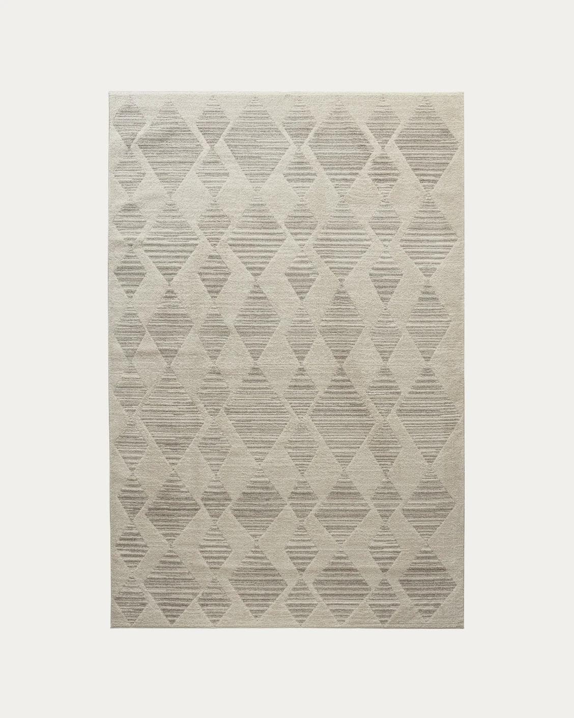 Zen Alba carpets in cream, beige and grey, shown in a product top view as image 1