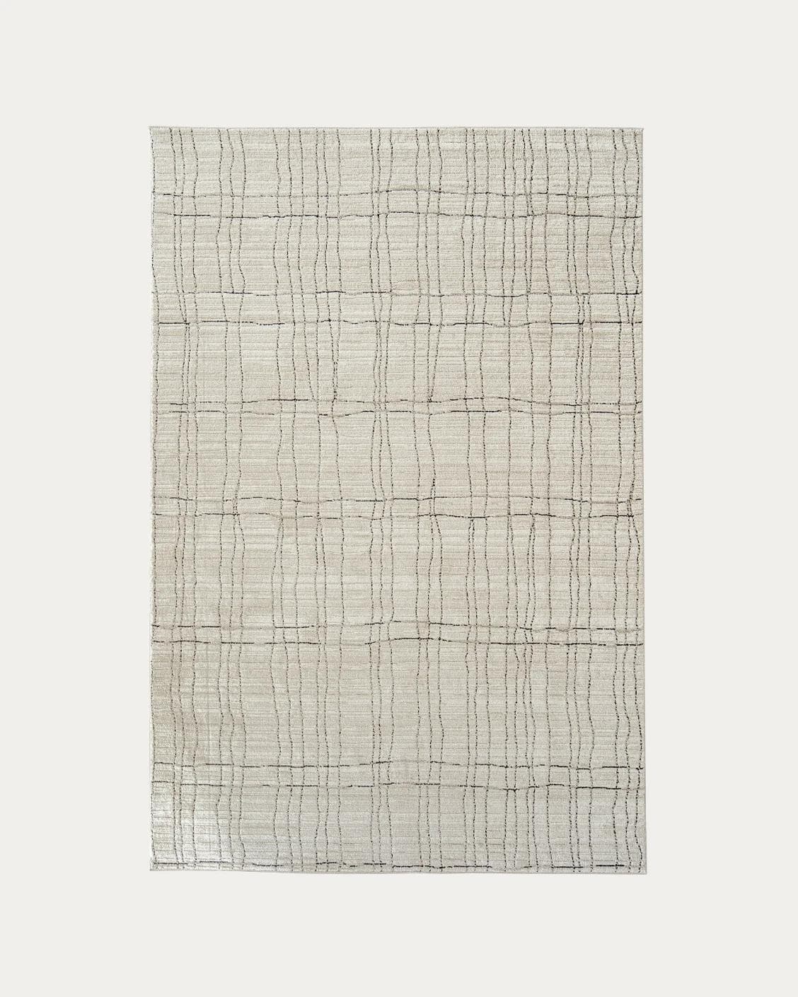 Zen Bianca carpets in charcoal and beige, shown in a product top view as image 1