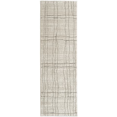 Zen Bianca carpets in charcoal and beige, shown in a product top view as image 1