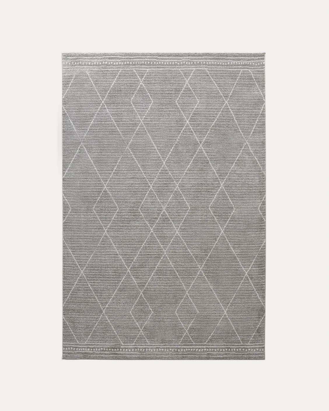Zen Dune carpets in grey and off white, shown in a product top view as image 1