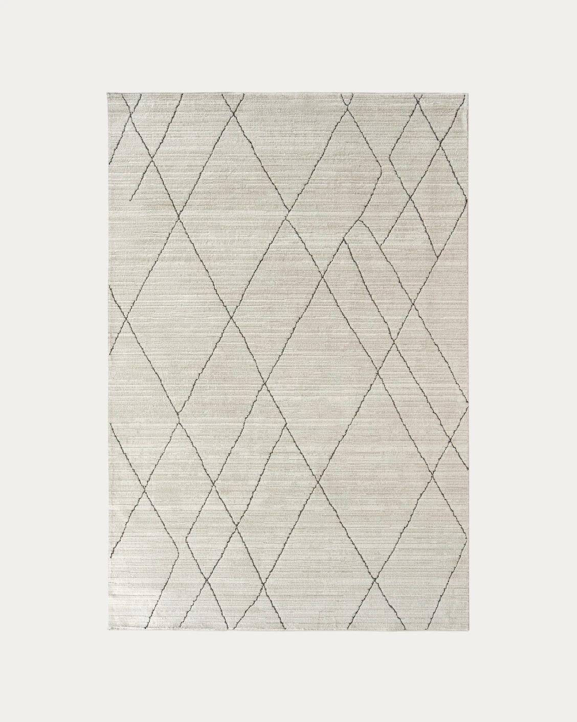 Zen Pearl carpets in charcoal and ivory, shown in a product top view as image 1