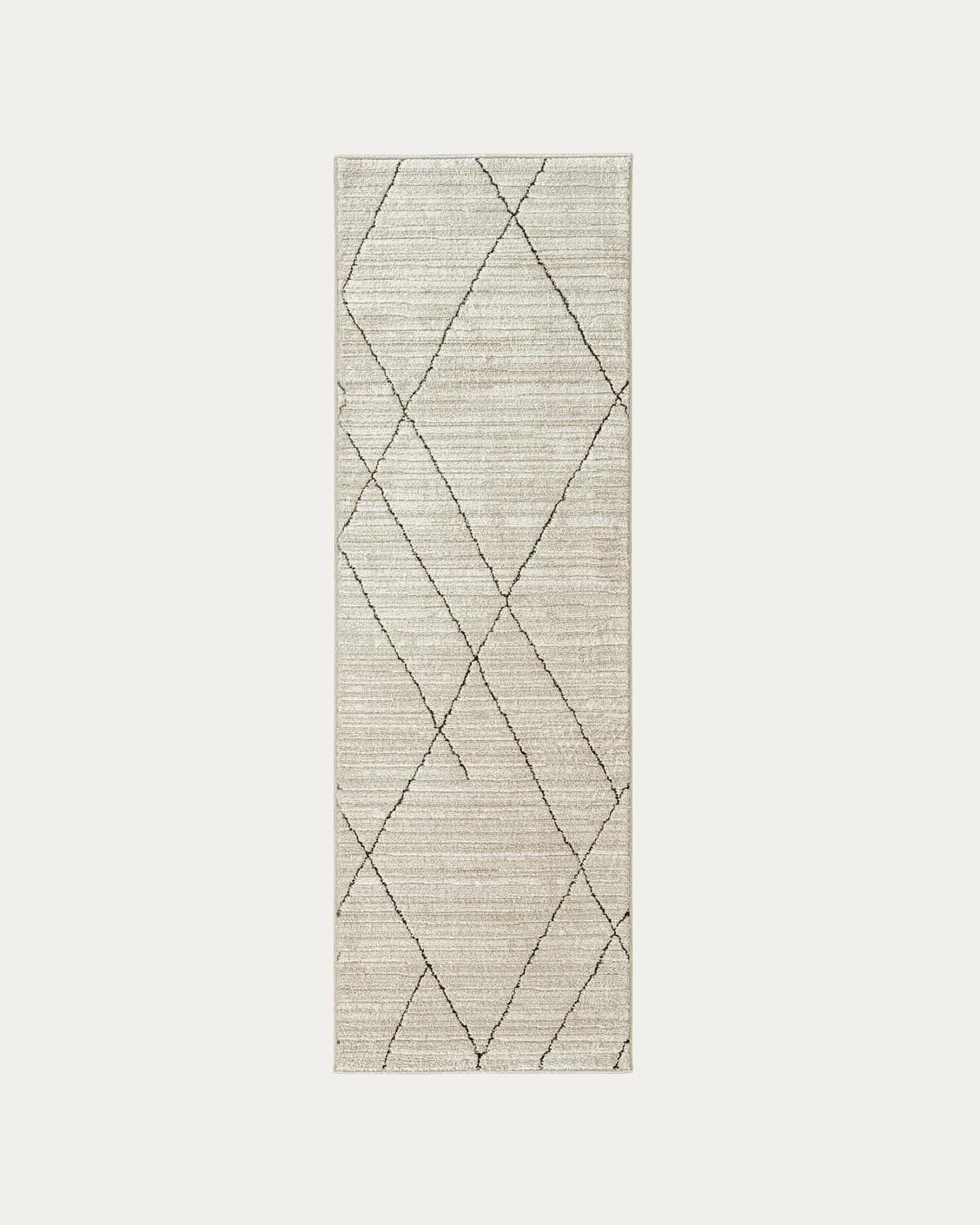 Zen Pearl carpets in charcoal and ivory, shown in a product top view as image 1