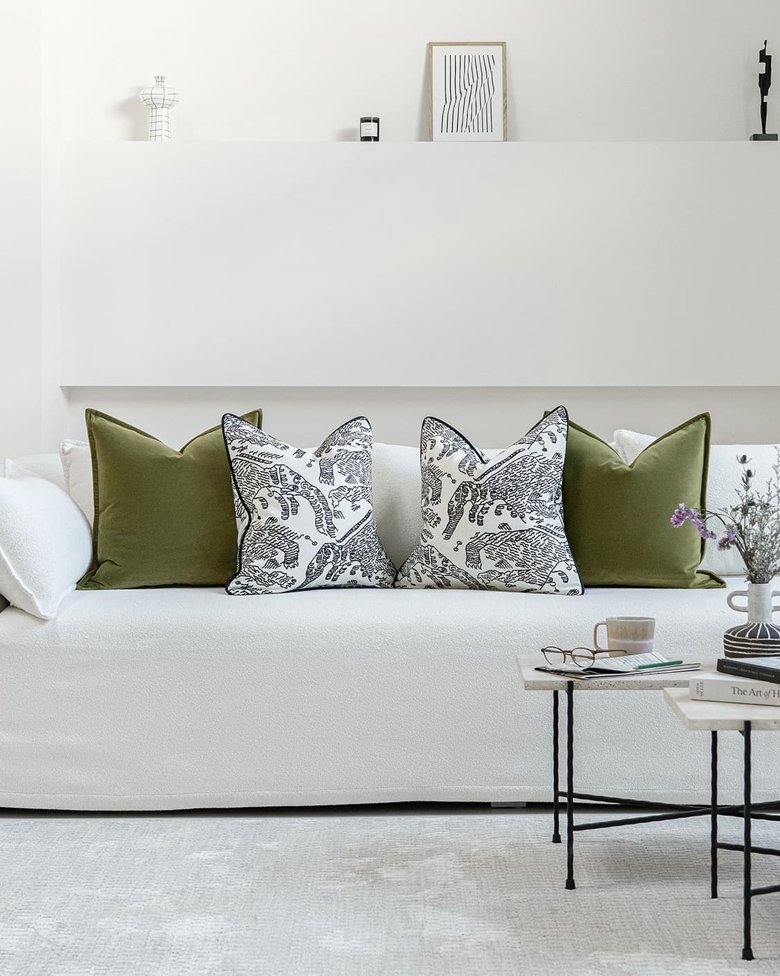 Zena Bundle cushion, shown in a lifestyle front view as image 4