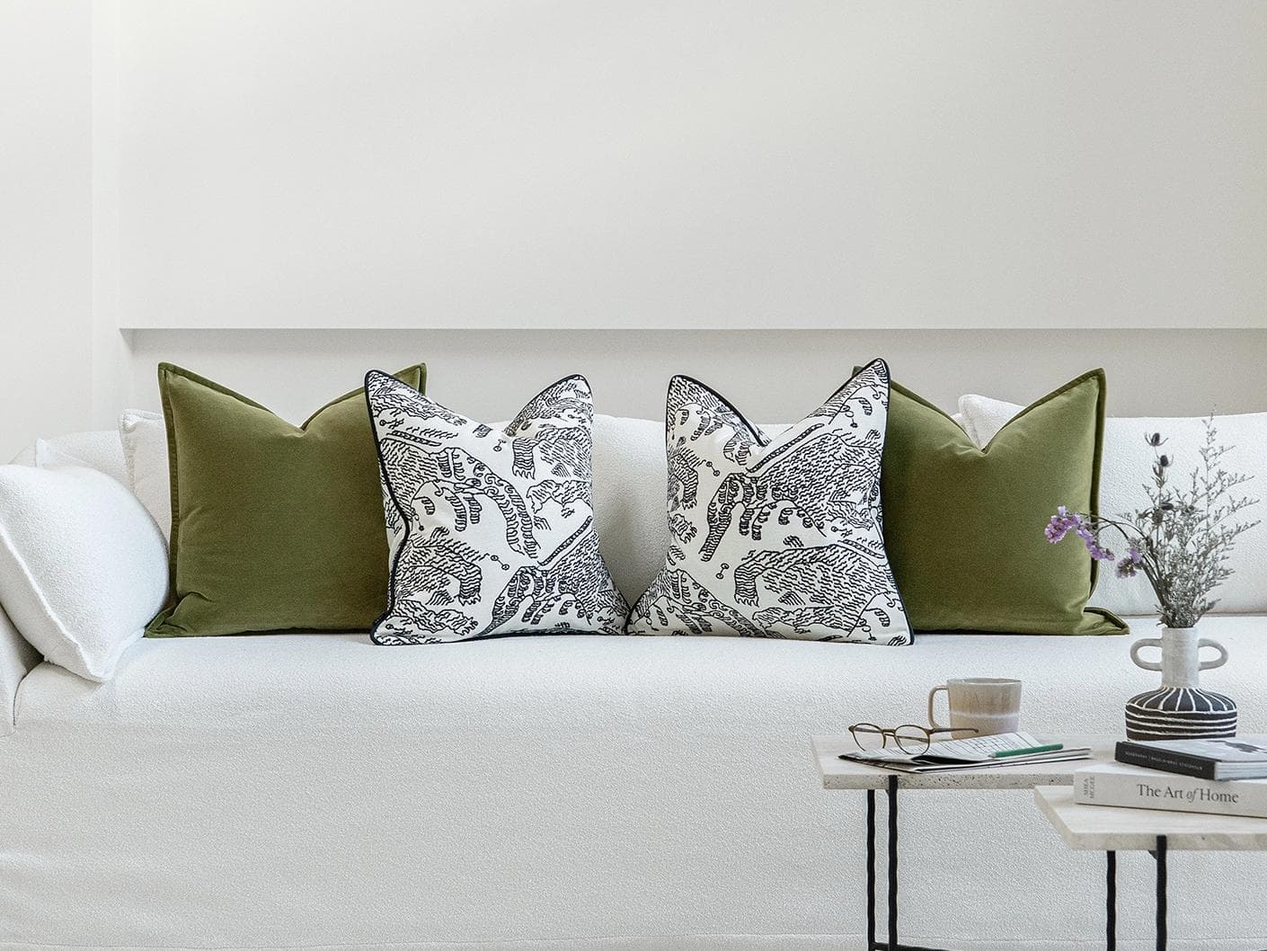 Zena Bundle cushion, shown in a lifestyle front view as image 4