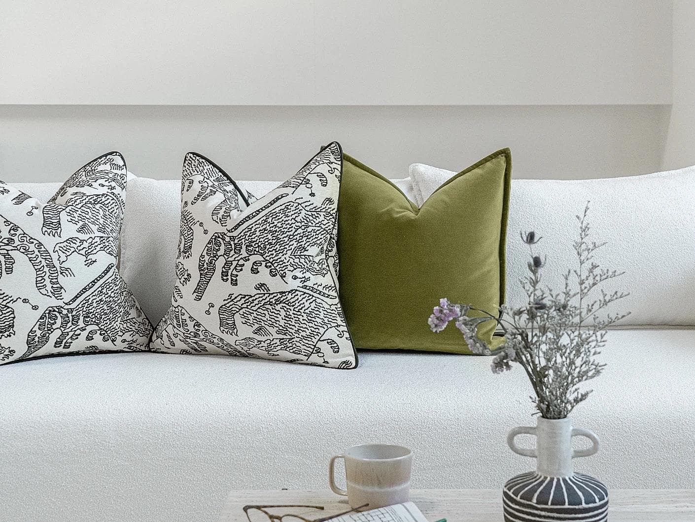 Zena Bundle cushion, shown in a lifestyle front view as image 5