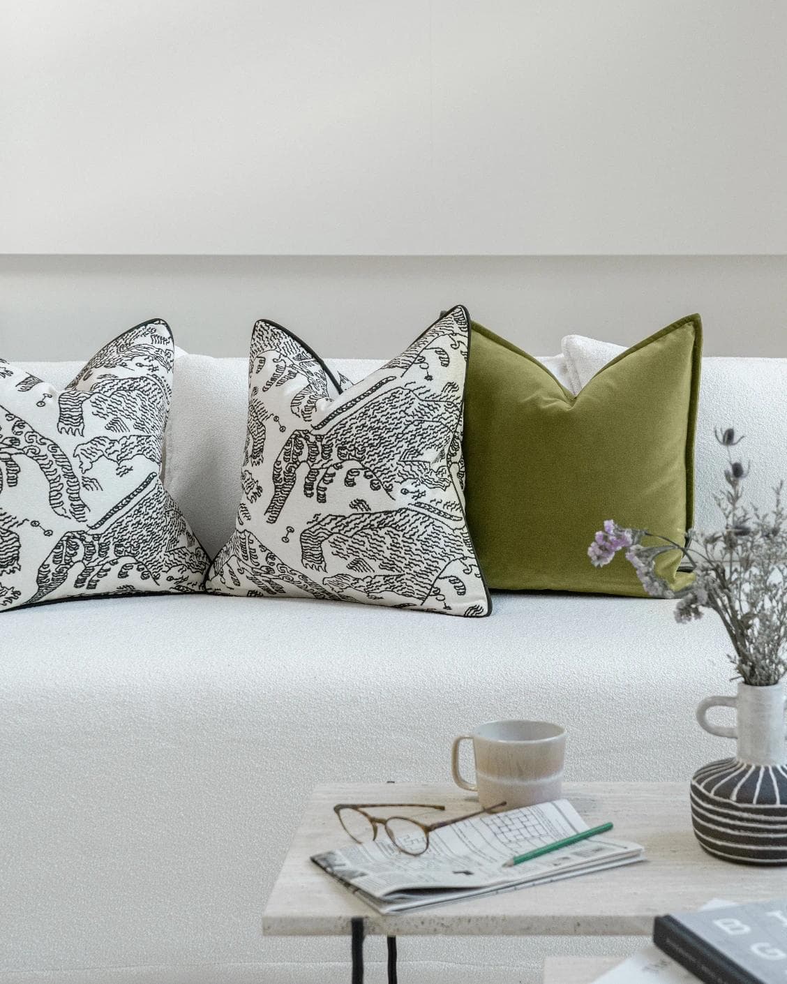 Zena Bundle cushion, shown in a lifestyle front view as image 5