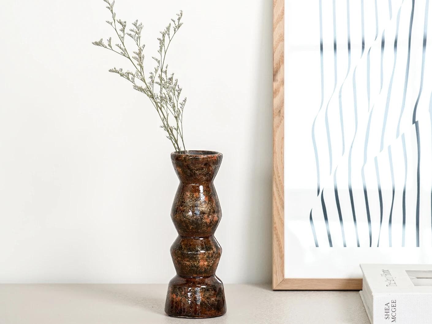 Zenith Terra II statues and sculptures in brown, shown in a lifestyle front view as image 4