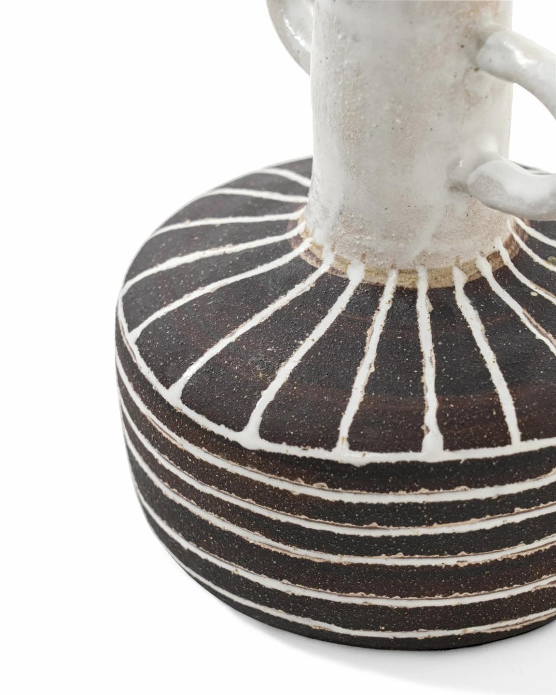 Zyra Terra vases in charcoal black, charcoal and white, shown in a product close-up as image 7