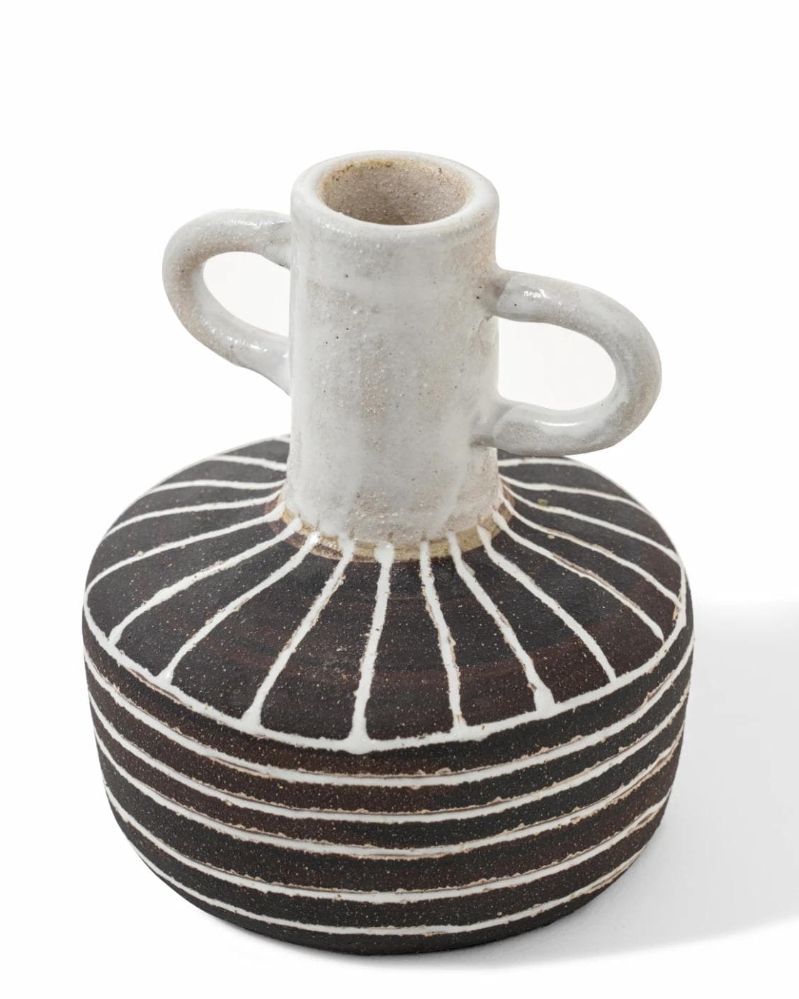 Zyra Terra vases in charcoal black, charcoal and white, shown in a product front view as image 8