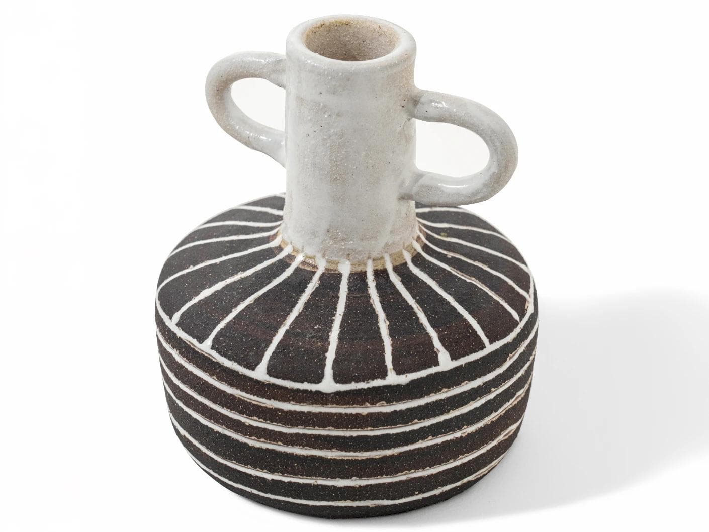Zyra Terra vases in charcoal black, charcoal and white, shown in a product front view as image 8