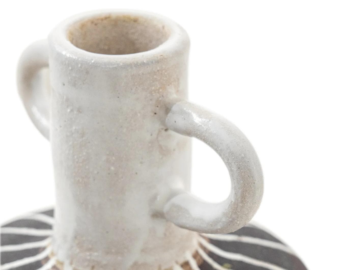Zyra Terra vases in charcoal black, charcoal and white, shown in a product left view as image 9